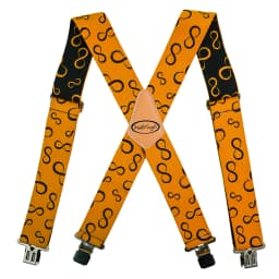Mens Suspenders 2" Wide Adjustable and Elastic Braces X Shape with Very Strong Clips - Heavy Duty tape measure suspenders formen