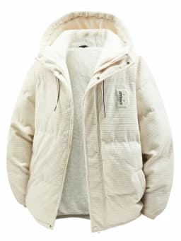 Men's Hooded Cotton Jacket Is Light and Warm Without Being Bulky. the Hood Adds Practicality and Is Suitable for Outdoor Light Activities, Warm-Up Exercises, Layering in Autumn and Winter, Daily Shopping, Friend Gatherings, and Short Trips