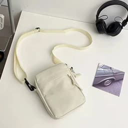 Men's Bag, Available in Single Shoulder or Cross-Body Design, Suitable for Daily Use During School. Made of Nylon Material.
