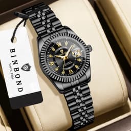 BINBOND Original Couple's Quartz Watches Luminous Waterproof Gift For Lover Men's Women's Watch Mujer Relojios +Gift Box