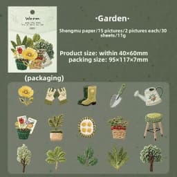 30pcs Creative Embossed Sweet Little Things Stickers for Card Photo Frame Decor Scrapbook Collage Handmade Materials