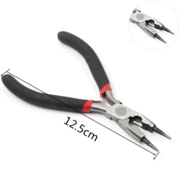 Black Handle Long Nose Mini Pliers Round Flat Long Nose Bent Nose Pliers For Jewellery Making Diy Crafts Necklace Bracelet Tools