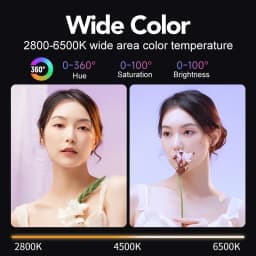 RGB Video Light Portable LED Photography Studio Light with 10000mAh Rechargeable for Vlog Streaming Live Photo Fill Lamp