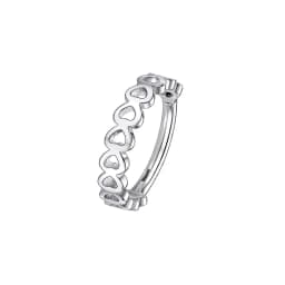 Flower Moon Heart Tush Teardrop Septum Piercing Drop Clicker Segment Nose Ring Daith Conch Hoop Earring 316L Surgical Steel 16G