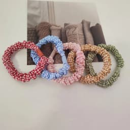 5PC Plaid Cherry Strawberry Elastic Hair Bands Set Women Girls Kids Hair Ties Rubberband Korean Hair Accessories Scrunchy Rope