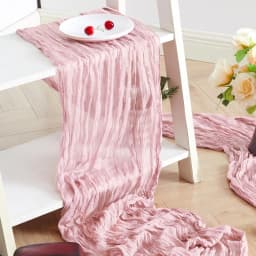 Wedding Table Runner Semi-Sheer Vintage Cheesecloth Gauze Table Decoration Setting Dining Party Christmas Banquets Arches Decor