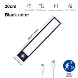 Night Lights Motion Sensor LED Cabinet Light USB Rechargeable Closet Light For Kitchen Wardrobe LED Lighting 20cm/30cm/40cm