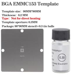 Direct Heating 90*90mm 1PCS/Lot EMMC BGA169 BGA153 Stencil Template 0.3MM BGA Stencil