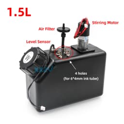 1.5L UV Ink Cartridge for UV Flatbed Printer Ink Bottle with Level Sensor Stirring Motor 1.5L Bulk CISS 1500ml White Ink Tank
