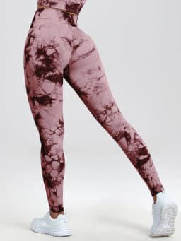 Tie Dye Seamless High Waisted Workout Leggings For Women Scrunch Butt Lifting Yoga Gym Athletic Pants
