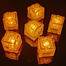 1Pc Colorful LED Ice Cubes Light Waterproof Ice Cube Atmosphere Light Birthday Gift Party Bar Wine Glass Decor Baby Bath Toys