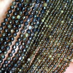 2 3 4MM Faceted Stone Beads Natural Apatite Agate Jade Amethyst Tourmaline Round Spacer Beads for Jewelry Making Diy Bracelet