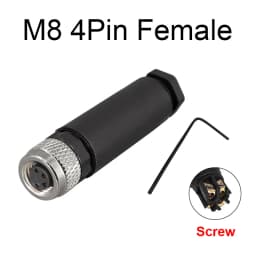 M8 Sensor Connector Waterproof Male&Female Plug Straight Angle Screw Threaded Coupling 3Pin 4Pin
