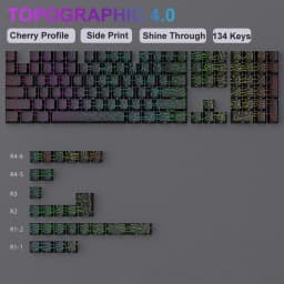 Gradient Blue Side Printed Keycaps Cherry Profile Double Shot PBT Keycaps 136 Keys for Cherry Gateron MX Switches Gamer Keyboard
