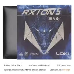 LOKI RXTON 5 High Elasticity Table Tennis Rubber Sticky Red Ping Pong Rubber Pips In High-density Sponge Black Pingpong Rubber