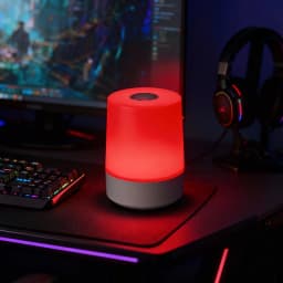 Contemporary Style LED RGB Night Light Soft Glow Multicolor Cylinder Design Touch Control Rechargeable Bedside Lamp for Home
