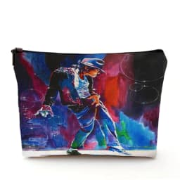 Super Star Michael Jackson Cosmetic Bag Double Print Makeup Bags Women Wedding Handbag Lady Travel Organizer Child Wallet