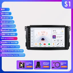 Hizpo AI Voice Wireless CarPlay Android Auto Radio For Smart Fortwo 451 2005 - 2010 4G BT Car Multimedia GPS 2din Autoradio 7862