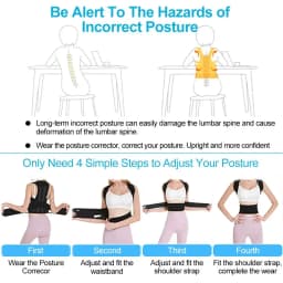 Lumbar Column Posture Corrector Vest Adjustable Reinforced Belt Back Support Strap Shoulder Spine Brace Neck Stretcher Trainer