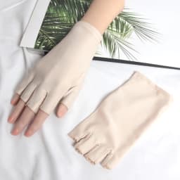 1 Pair Black Summer Half Fingers Gloves Breathable Thin Semi-Finger Driving Women Sunscreen Fingerless Elasticity Work Mittens
