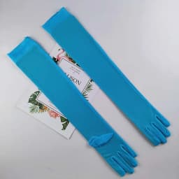 55CM Stretch Mesh Transparent Sun Protection Ice Silk Sleeve Women Summer Outdoor Sports Cycling Sunscreen Sexy Lace Long Gloves
