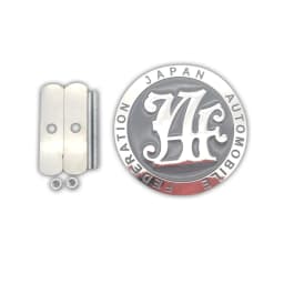 Hot 13 Colors Universal JDM Car Front Grille Badge Logo Zinc Alloy Japan Automobile Federation JAF Emblem Badge Auto Accessories
