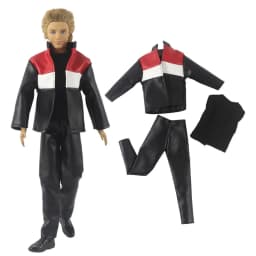 1 Set Doll Clothes Leather Clothing Outfit for 12 Inch Ken Doll Many Style for Choice 05