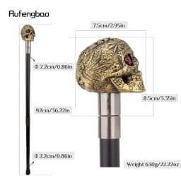 Yellow Resin Flower Skull Head Walking Cane Stick Cosplay, Steampunk Everyday Use with Deluxe Box 94cm Performance Stage Cane
