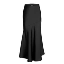 Summer Elastic High Waist Solid Color Elegant Satin Long Skirt For Women 2024 Fashion Bodycon Office Lady Skirts