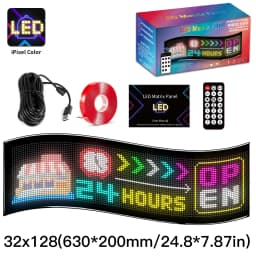 Programmable LED Matrix Panel Light Flexible Screen Display Animation Message Scrolling Car Sign APP Control For Shop Bar Party