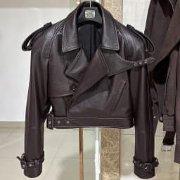 YOLOAgain Women's Real Leather Jacket Sheepskin Coat