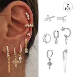 CRMYA Gold Silver Filled Hoop Earring CZ Zircon Heart Higgle Stud Earrings For Women Jewelry Earings Wholesale Aretes De Mujer