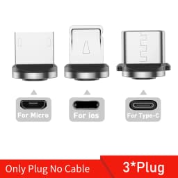 USLION 540 Rotate 3A Magnetic Cable Fast Charging Micro USB Type C Cable For iPhone Xiaomi Samsung Charger Wire Cord USB Cable