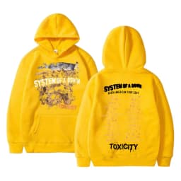 Rock Band System of A Down Toxicity Tour Hoodie Men Women Gothic Punk Vintage Hooded Sweatshirt Men's Fleece Oversized Hoodies