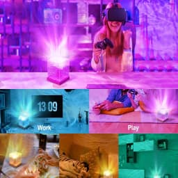 Galaxy Projector Night Light for Bedroom, 16 Color Northern Lights, Nightlight with Remote Control, Cube Ocean Wave LED