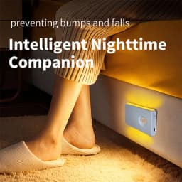 Motion Sensor Wall Lamp Magnetic Night Light Type-C Charging Warm/RGB Light Wireless Cabinet Lights for Indoor Closet Stair