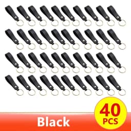 1/100pcs 8Color PU Leather Keychain Business Gift Suitable for Men and Women Car Key Strap Waist Wallet Keychains and Keyrings