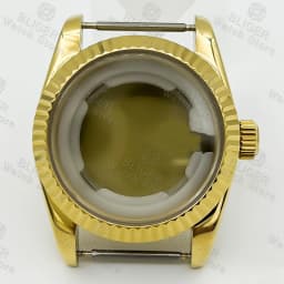 BLIGER 31mm NH05 NH06 Watch Case Fluted Curved Silver Gold Rose Gold Jubilee For Ladies Watch Date Sapphire Glass Waterproof