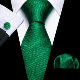 Barry.Wang Green Mint Teal Men Tie Hanky Cufflinks Set Jacquard Olive Sage Lawn Cyan Necktie for Male Wedding Business Gift