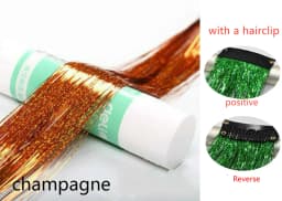 1 Pc Sparkle Shiny Hair Tinsel Hair Extensions Dazzles Women Hippie for Braiding Headdress Hair Braiding Tools Long 100cm