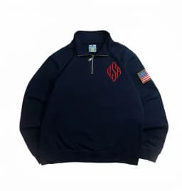 Y2K Oversized Vintage Jacket New Arrival USA Embroidery Quarter Zip Casual Sweatshirt Fashion Unisex Clothing Hip Hop Streetwear