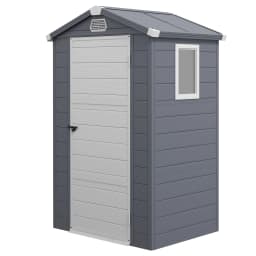 4 X 3ft Garden Shed Tool Storage House with Lockable Door, Gray