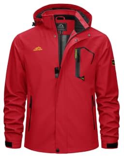 TACVASEN Lightweight Hiking Jackets Mens Waterproof Rain Jacket Mesh Lined Trekking Fishing Hiking Jacket Outdoor Windbreaker