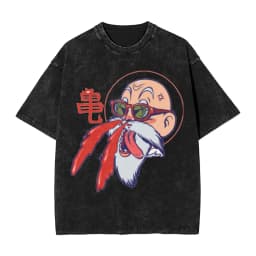 2026 Master Roshi Dragon Ball Printed T-shirt Men's and Women's Washed T-shirt High Quality Vintage Cotton T-shirt Harajuku Tops