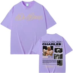Charles Oliveira Do Bronx Print T-shirts Men Women Fashion Vintage Classic T Shirt High Quality Cotton Casual T-shirt Streetwear