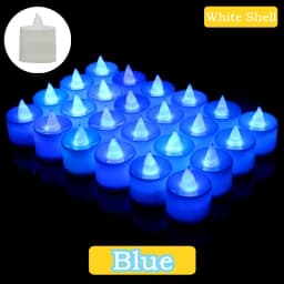 1-50Pcs Colorful Flickering Flame LED Candles Light Battery Powered Flameless Simulation Light For Wedding Christmas Home Decor