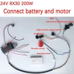 1set DIY Wire Switch Receiver RC Kit With 2.4G Remote Control Baby Electric Car Controller For Kids Electric Car Modified