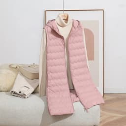 SEDUTMO Ultra Light Thin Duck Down Vest Women Winter Long Quilted hooded Jackets Slim Waistcoat Autumn Basic Parkas ED2147