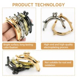 2/5Pcs Deepeel 5cm Metal Frame Kiss Clasp Lock for Mini Purse Handbag Wallet Smooth Handle DIY Handmade Bags Handware Accessory
