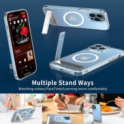 Magnetic Stand Phone Case for iPhone 17 16 15 14 Pro Max Plus 12 13 Mini 11 Mobile Cases with Kickstand Shockproof Back Cover